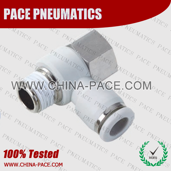 Female Banjo Elbow Grey Color Pneumatic Fittings, White Push To Connect Fittings, Air Fittings, white color push in fittings, Push In Air Fittings, Composite Push In Fittings, Polymer push to connect Fittings, Air Flow Speed Control valve, Hand Valve, pneumatic component